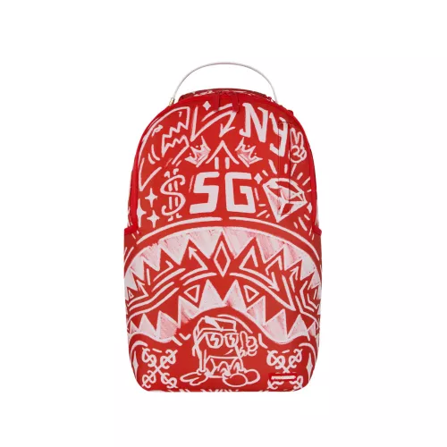 Sprayground Graffiti Wall Backpack Red ONE