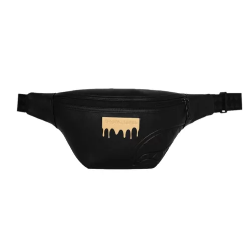 Sprayground Gold Brick Luxe Savvy Crossbody Black