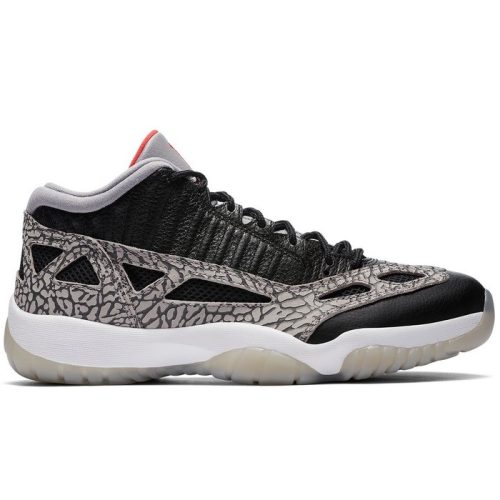 AIR JORDAN 11 RETRO LOW IE BLACK/FIRE RED-CEMENT GREY-WHITE
