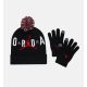Jordan Kids Jan Hbr Pom Beanie Set Kit Black