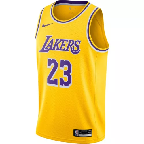NIKE X NBA LEBRON JAMES LOS ANGELES LAKERS ICON EDITION SWINGMAN JERSEY AMARILLO/FIELD PURPLE/WHITE/JAMES LEBRON