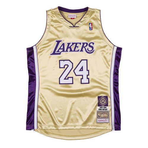 MITCHELL & NESS NBA LOS ANGELES LAKERS KOBE BRYANT AUTHENTIC JERSEY GOLD