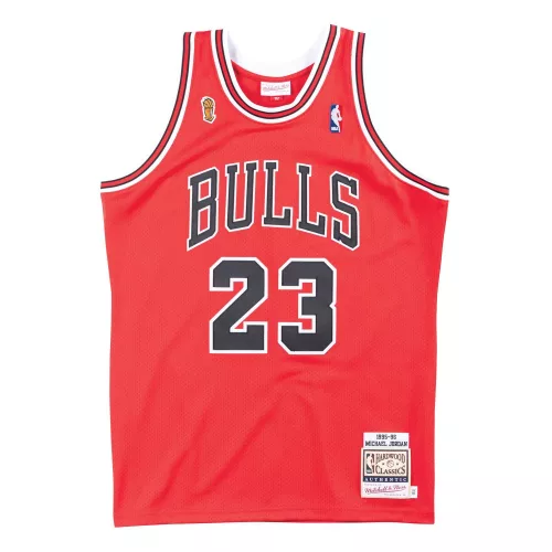 MITCHELL & NESS NBA CHICAGO BULLS MICHAEL JORDAN AUTHENTIC JERSEY RED