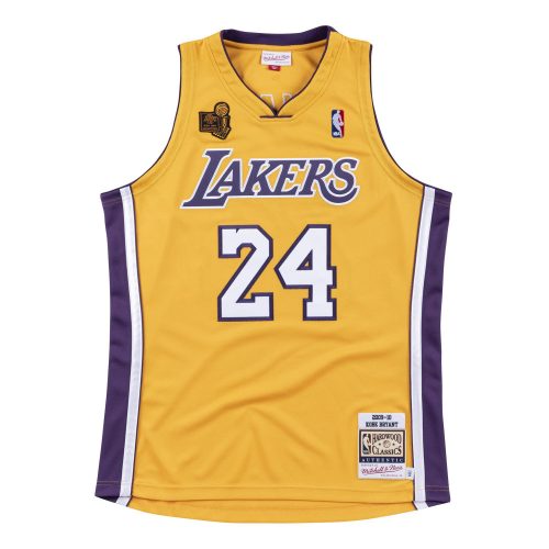 MITCHELL & NESS LOS ANGELES LAKERS KOBE BRYANT 09-10' #24 AUTHENTIC JERSEY YELLOW