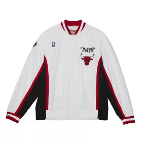   MITCHELL & NESS CHICAGO BULLS Mens Authentic Warm Up Jacket White
