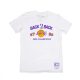 MITCHELL & NESS LOS ANGELES LAKERS BACK 2 BACK TEE WHITE