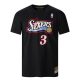 MITCHELL & NESS PHILADELPHIA 76ERS ALLEN IVERSON NAME & NUMBER TEE BLACK