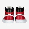 AIR JORDAN 1 MID BLACK/WHITE-NOBLE RED