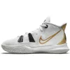 NIKE KYRIE 7 (GS) WHITE/METALLIC GOLD-BLACK-GREY FOG