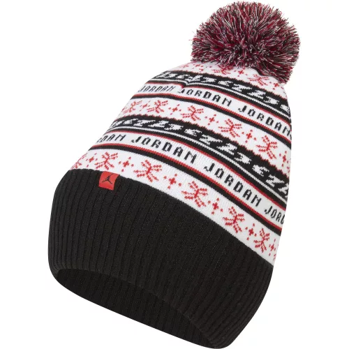 JORDAN JUMPMAN HOLIDAY CUFFED BEANIE WHITE/BLACK/UNIVERSITY RED