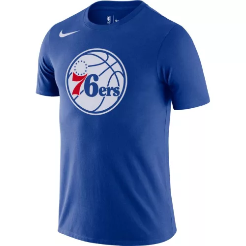 NIKE PHILADELPHIA 76ERS LOGO ESSENTIALS DRI FIT TEE RUSH BLUE