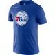 NIKE PHILADELPHIA 76ERS LOGO ESSENTIALS DRI FIT TEE RUSH BLUE