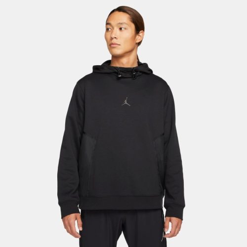 JORDAN DRI FIT AIR STATEMENT FLEECE PULLOVER HOODIE BLACK/BLACK