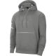 JORDAN BROOKLYN NETS COURTSIDE STATEMENT FLEECE PULLOVER DARK STEEL GREY