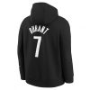 NIKE X NBA KEVIN DURANT BROOKLYN NETS BOYS PO FLEECE ESSENTIAL HOODIE BLACK