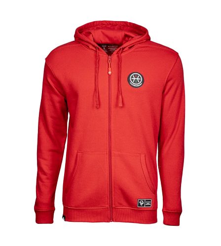 Hunbasket Hoodie, zipp Piros L