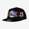 MITCHELL & NESS PHILADELPHIA 76ERS HYPE TYPE SNAPBACK BLACK