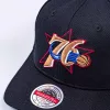MITCHELL & NESS NBA PHILADELPHIA 76ERS TEAM GROUND 2.0 STRETCH SNAPBACK HWC BLACK
