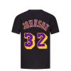 MITCHELL & NESS LOS ANGELES LAKERS MAGIC JOHNSON NAME & NUMBER TRADITIONAL TEE BLACK