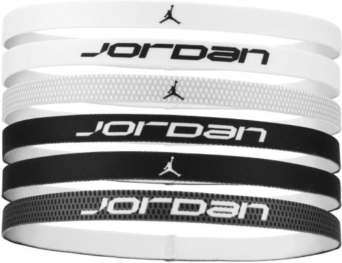 JORDAN ELASTIC SPORT HEADBANDS 6 PK PRINTED BLACK/WHITE/BLACK