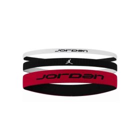   Jordan Elastic Sport Mixed Width Headbands 3 Pk White/Gym Red/Black
