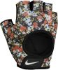 NIKE WOMEN'S GYM ULTIMATE FITNESS GLOVES PRINTED FIREWOOD ORANGE/BLACK/WHITE