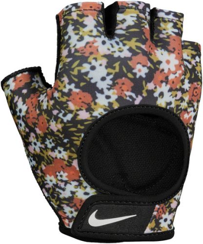 NIKE WOMEN'S GYM ULTIMATE FITNESS GLOVES PRINTED FIREWOOD ORANGE/BLACK/WHITE