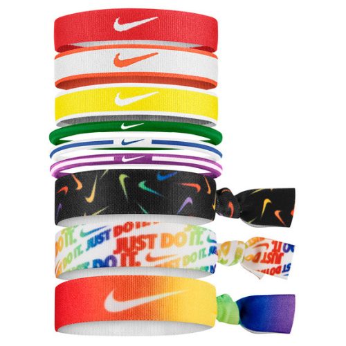 NIKE MIXED HAIRBANDS 9 PK PIMENTO/ORANGE BLAZE/SUNLIGHT