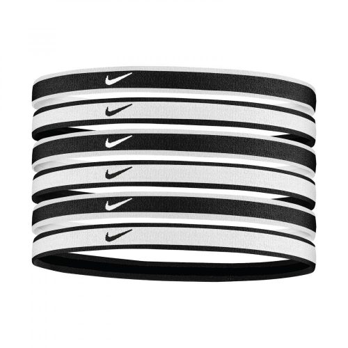 NIKE SWOOSH SPORT HEADBANDS 6 PK WHITE/BLACK