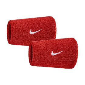   Nike Swoosh Classic Doublewide Wristbands 2Pk University Red/White