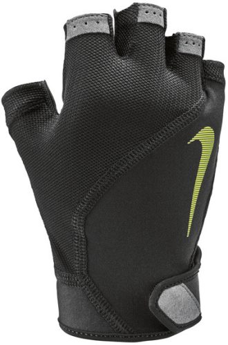 NIKE MEN'S ELEMENTAL FITNESS GLOVES BLACK/DARK GREY/BLACK/VOLT