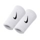 NIKE SWOOSH DOUBLEWIDE WRISTBANDS 2PK WHITE/BLACK