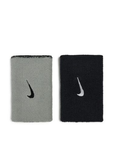 Nike Dri-Fit Home & Away Doublewide Wristbands 2Pk Black/Base Grey