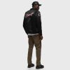 MITCHELL & NESS CHICAGO BULLS NBA SATIN BOMBER JACKET BLACK
