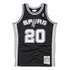 MITCHELL & NESS SAN ANTONIO SPURS MANU GINOBILI #20 SWINGMAN JERSEY BLACK/BLACK L