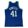 MITCHELL & NESS DALLAS MAVERICKS DIRK NOWITZKI #41 NBA SWINGMAN JERSEY royal/green