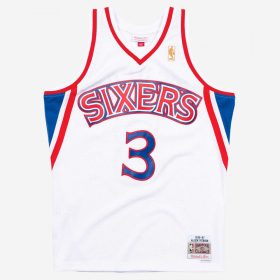   MITCHELL & NESS PHILADELPHIA 76ERS ALLEN IVERSON 96-97' #03 SWINGMAN 2.0 JERSEY WHITE