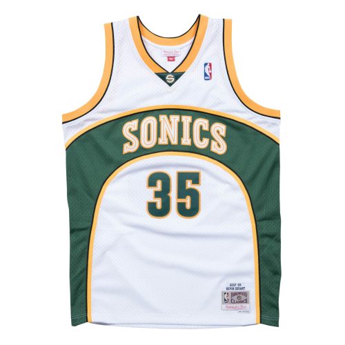 MITCHELL & NESS SEATTLE SUPERSONICS KEVIN DURANT 07-08 #33 SWINGMAN 2.0 JERSEY WHITE