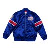 MITCHELL & NESS LOS ANGELES CLIPPERS HEAVYWEIGHT SATIN JACKET ROYAL