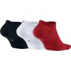 JORDAN JUMPMAN NO-SHOW SOCKS (3 PAIR) BLACK/WHITE/GYM RED