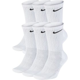 NIKE EVERYDAY CUSHIONED CREW 6PR SOCKS WHITE/BLACK