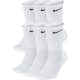 NIKE EVERYDAY CUSHIONED CREW 6PR SOCKS WHITE/BLACK