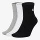 NIKE EVERYDAY LIGHTWEIGHT SOCKS GREY/WHITE/BLACK