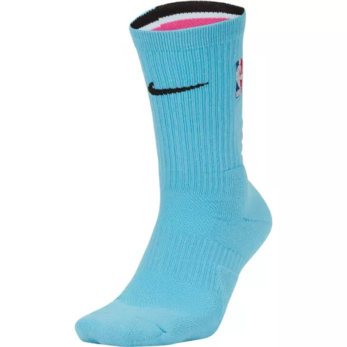 NIKE MIAMI HEAT CITY EDITION SOCKS BLUE GALE/LASER FUCHSIA/BLACK
