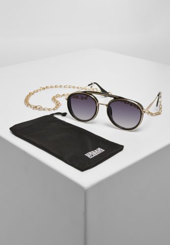 URBAN CLASSICS SUNGLASSES IBIZA WITH CHAIN BLACK/GOLD