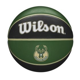   WILSON NBA TEAM TRIBUTE MILWAUKEE BUCKS BASKETBALL 7 DARK GREEN/BLACK