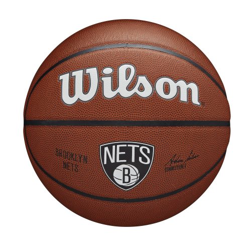 WILSON NBA TEAM COMPOSITE BROOKLYN NETS BASKETBALL 7 BROWN