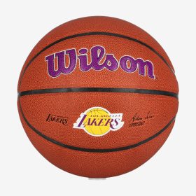   WILSON NBA TEAM COMPOSITE LOS ANGELES LAKERS BASKETBALL 7 BROWN