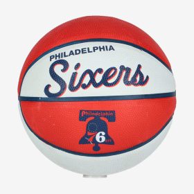   WILSON NBA TEAM RETRO MINI PHILADELPHIA 76ERS BASKETBALL 3 RED/WHITE