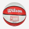 WILSON NBA TEAM RETRO MINI PORTLAND TRAIL BLAZERS BASKETBALL 3 RED/WHITE
